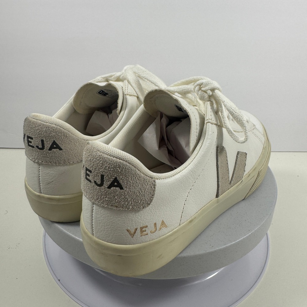 Veja Esplar Leather Sneakers White Minimalist Casual Lace Up Shoes Size 6 - Picture 7 of 15